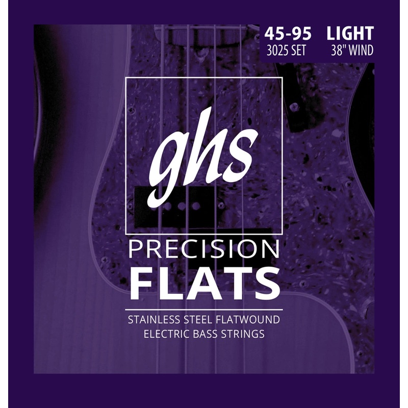 Ghs 3025 Precision Flatwound Bass Strings Long Scale Plus Light (.045-.095)