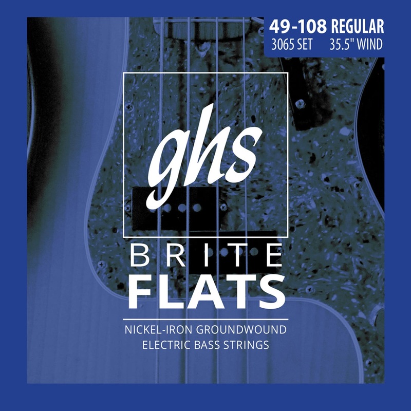 Ghs 3065 Brite Flats Electric Bass Medium Scale Strings (35 1/2” Winding)