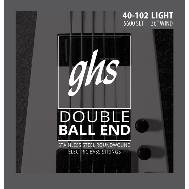 Ghs 5600 Double Ball End Bass Strings Roundwound, Stainless Steel – Light