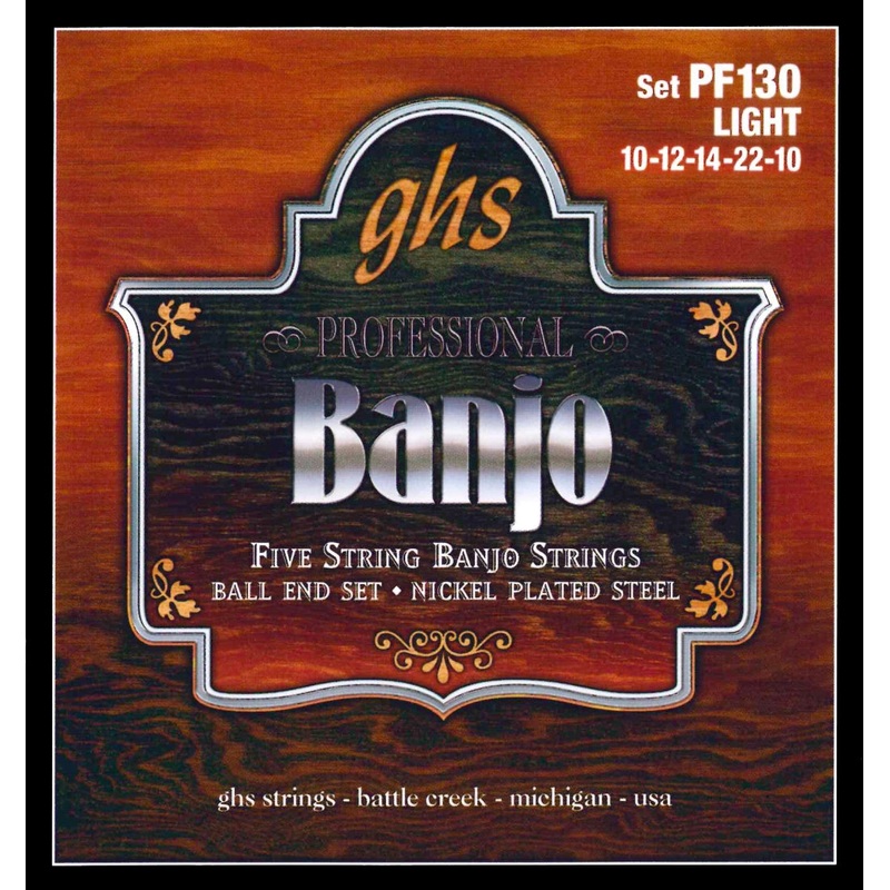 Ghs PF130 Banjo 5 String Ball End Regular .010 – .022