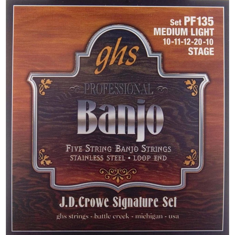 Ghs PF135 Stainless Steel 5 String Banjo Set – Light