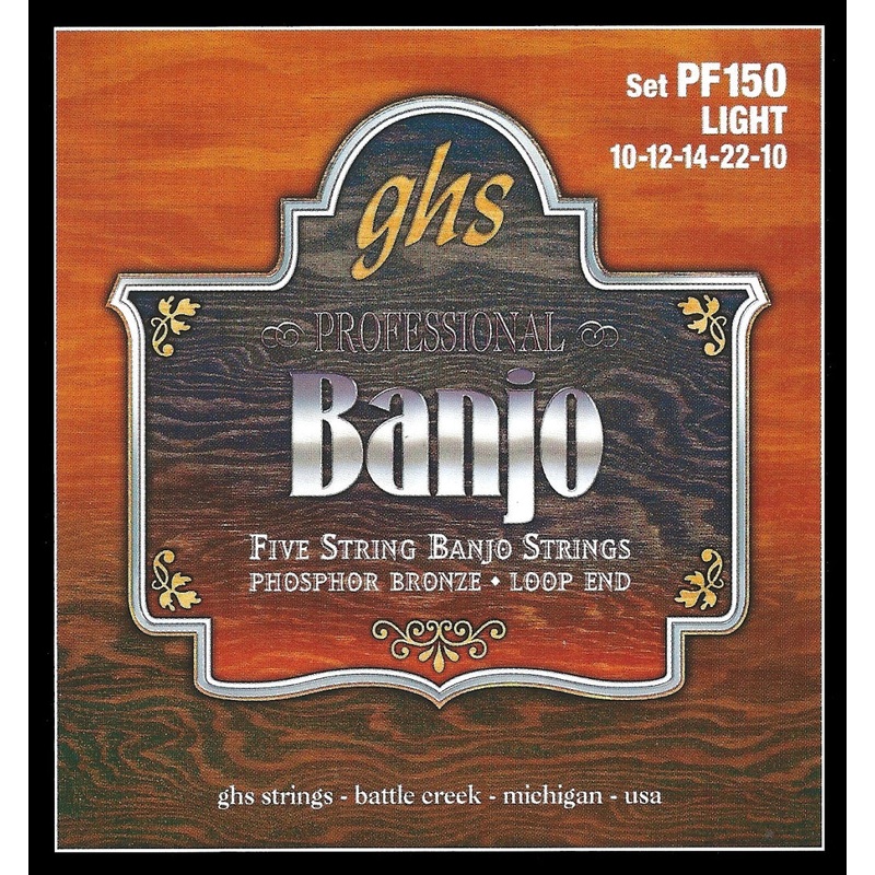 Ghs PF150 Phosphor Bronze Banjo 5 String Light Loop End