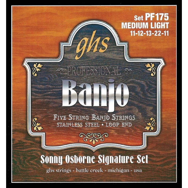 Ghs PF175 Sonny Osborne 5 String Banjo Medium/light Loop End