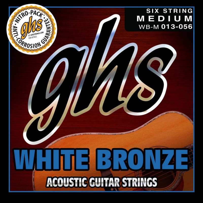 Ghs WB-M White Bronze Acoustic Electric Guitar Strings – Medium