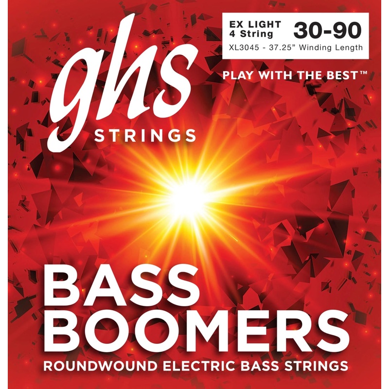 Ghs XL3045 Bass Boomers Extra Light Roundwound Strings