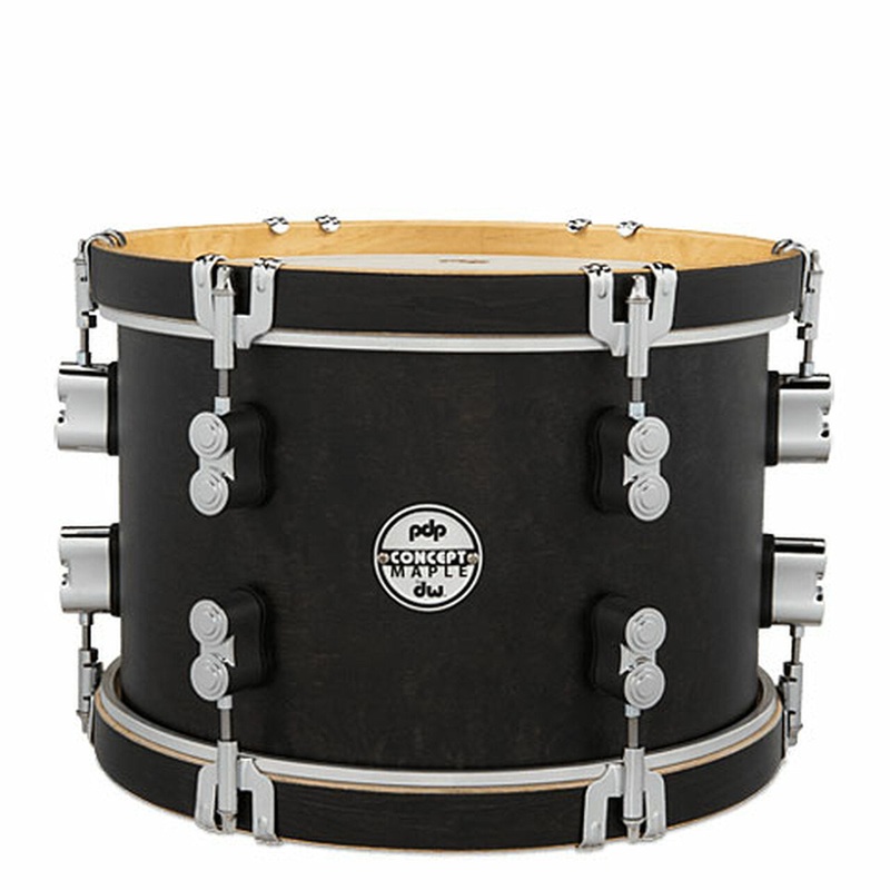 PDP PDCC0812TTEE Concept Maple Classic Rack Tom (Ebony Stain) – 8″ x 12″
