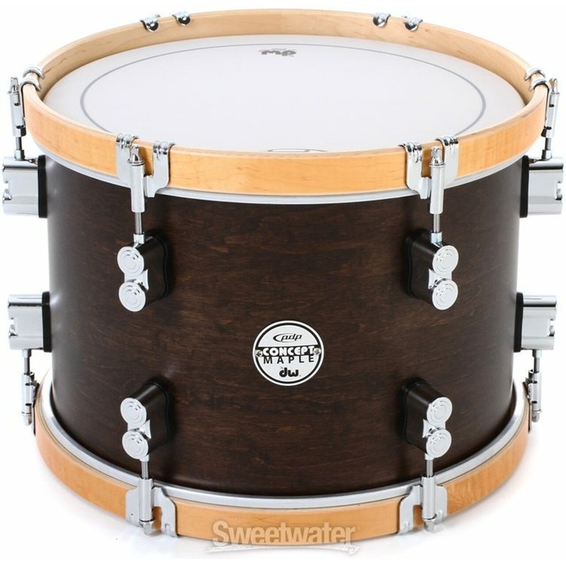 PDP PDCC0812TTWN Concept Maple Classic Rack Tom (Walnut Stain) – 8″ x 12″