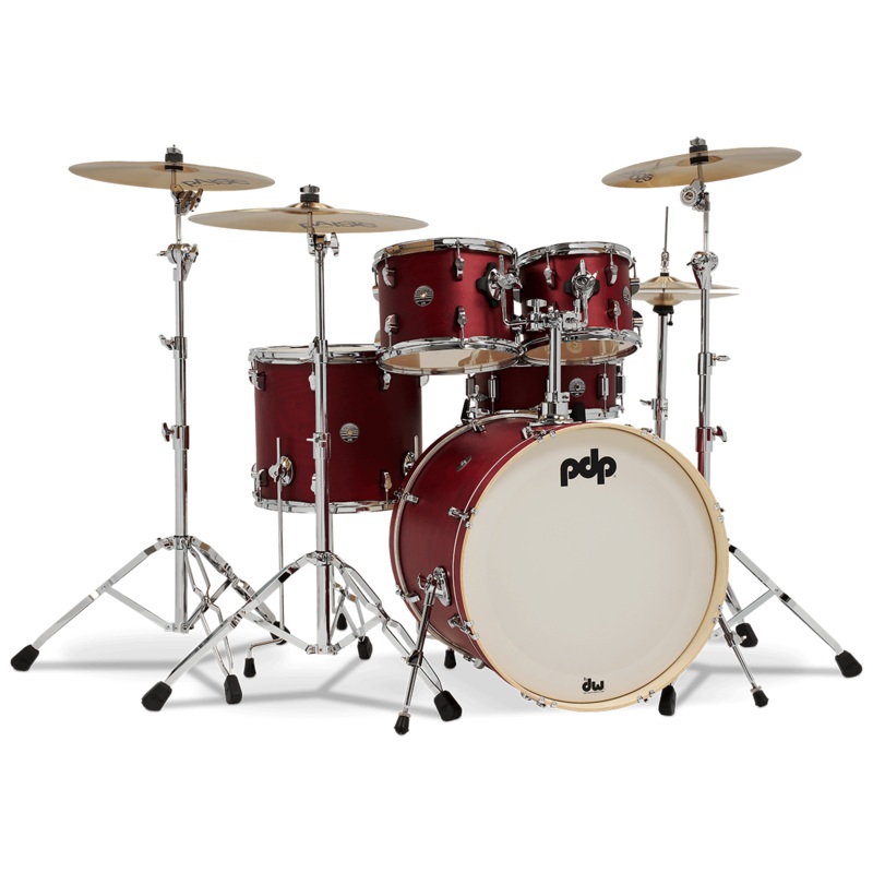 PDP PDST2215RD Spectrum Series 5-Piece Shell Pack with 22″ Bass Drum – Cherry Stain