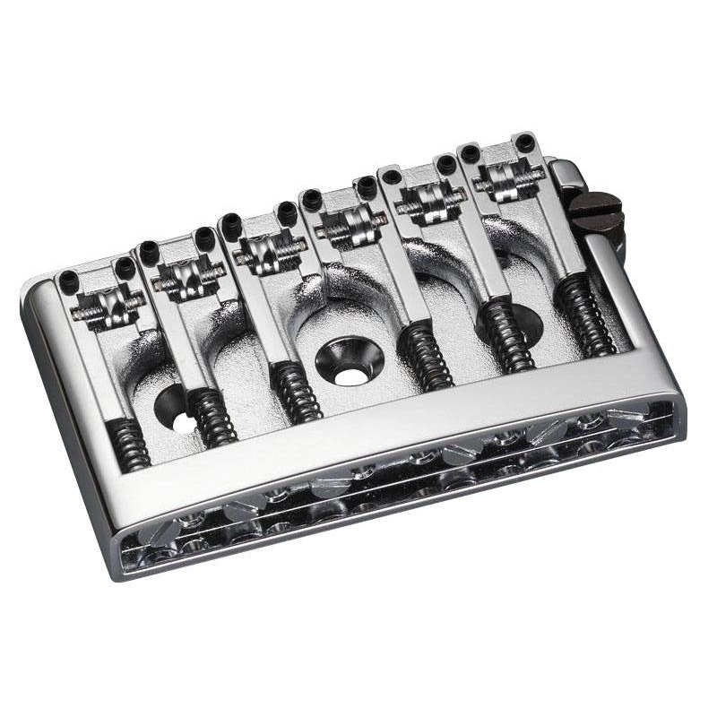 Schaller SCH12120200 6 Strings Guitar Bridge (Chrome)