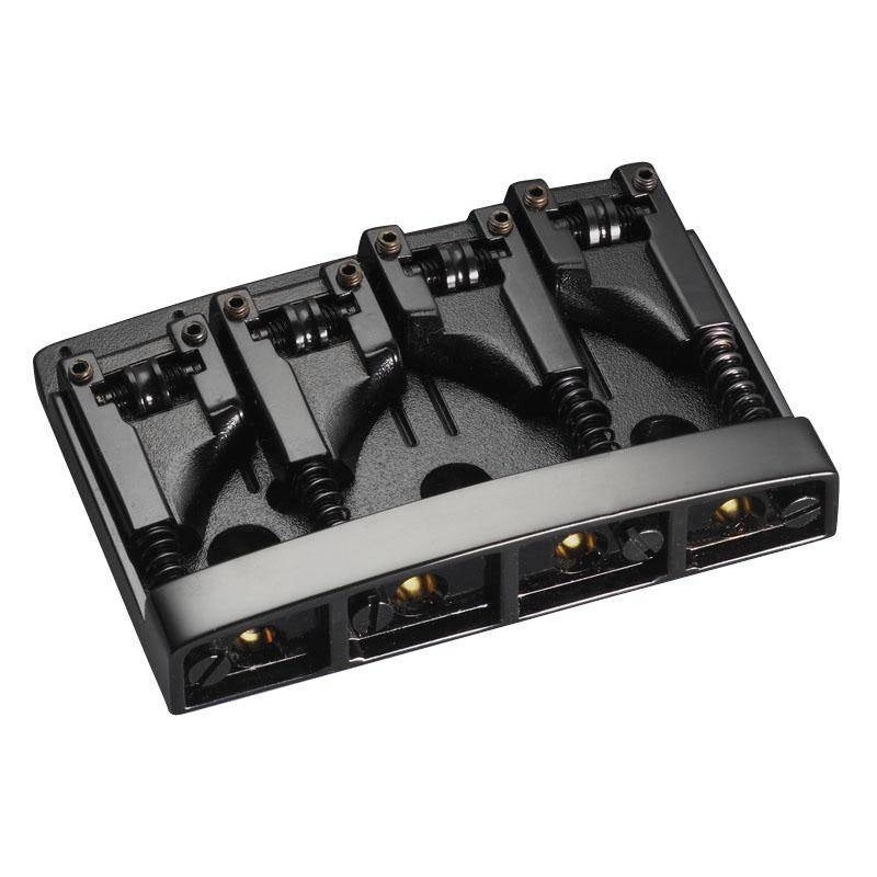 Schaller SCH12130400 4 Strings Electric Bass Bridge (Black Chrome)
