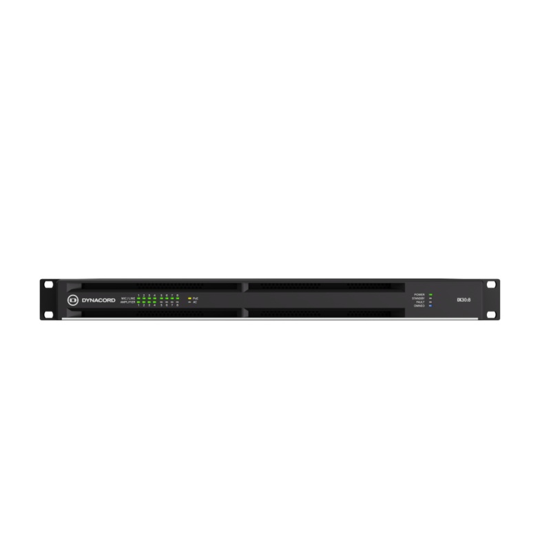 Dynacord IX30-8-US 8 Channel Networked Multichannel DSP Amplifier – 3KW