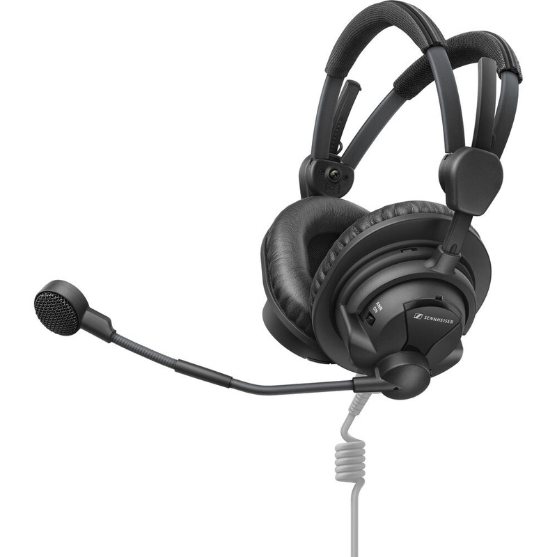 Sennheiser HMDC 27 Dual-Ear Over-Ear Broadcast Headset with Dynamic Mic and Active Noise Reduction (No Cable)
