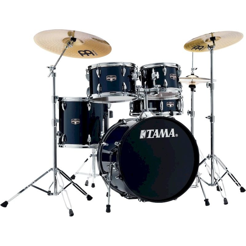 Tama IE50CDB Imperialstar IE50C 5-piece Complete Drum Set with Snare Drum and Meinl Cymbals – Dark Blue