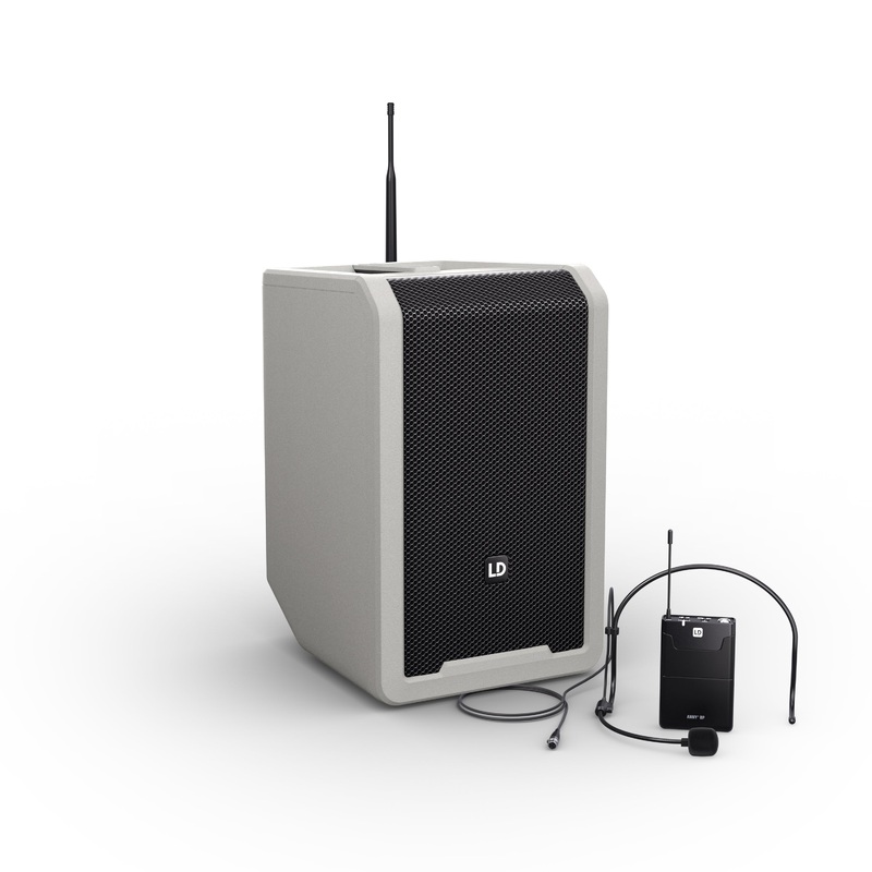 LD Systems ANNY 8 BPH B4.7 G Portable Battery-Powered Bluetooth PA Loudspeaker (Urban Grey) – 8″