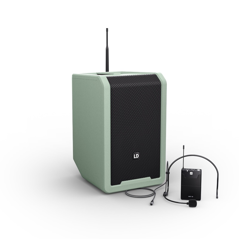 LD Systems ANNY 8 BPH B4.7 GN Portable Battery-Powered Bluetooth PA Loudspeaker (Adventure Green) – 8″