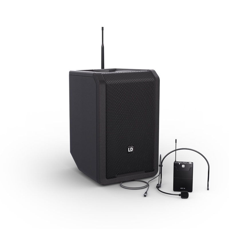LD Systems ANNY 8 BPH B4.7 Portable Battery-Powered Bluetooth PA Loudspeaker (Stage Black) – 8″