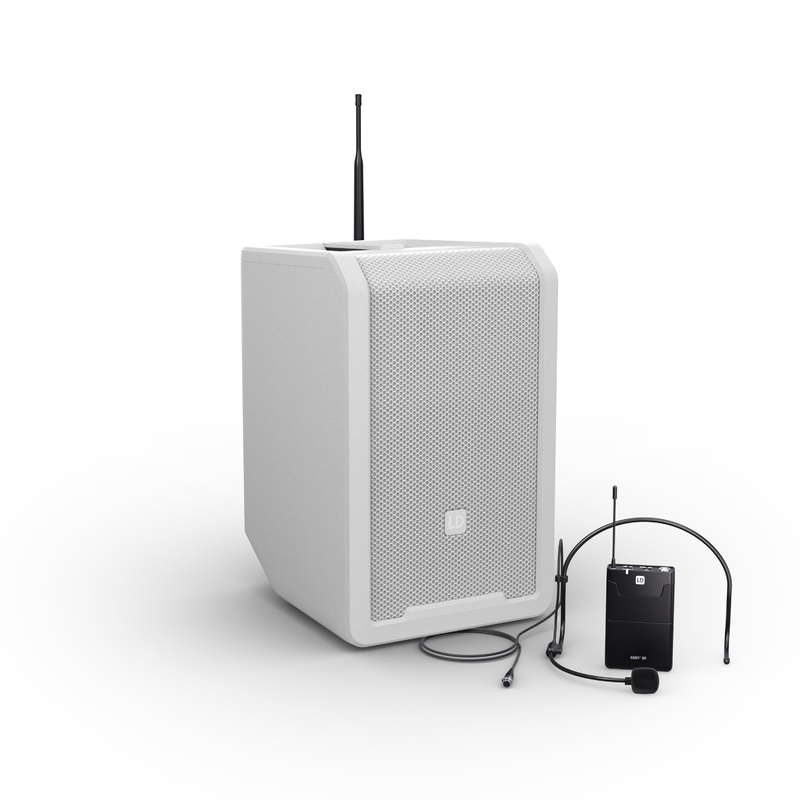 LD Systems ANNY 8 BPH B4.7 W Portable Battery-Powered Bluetooth PA Loudspeaker (Pure White) – 8″