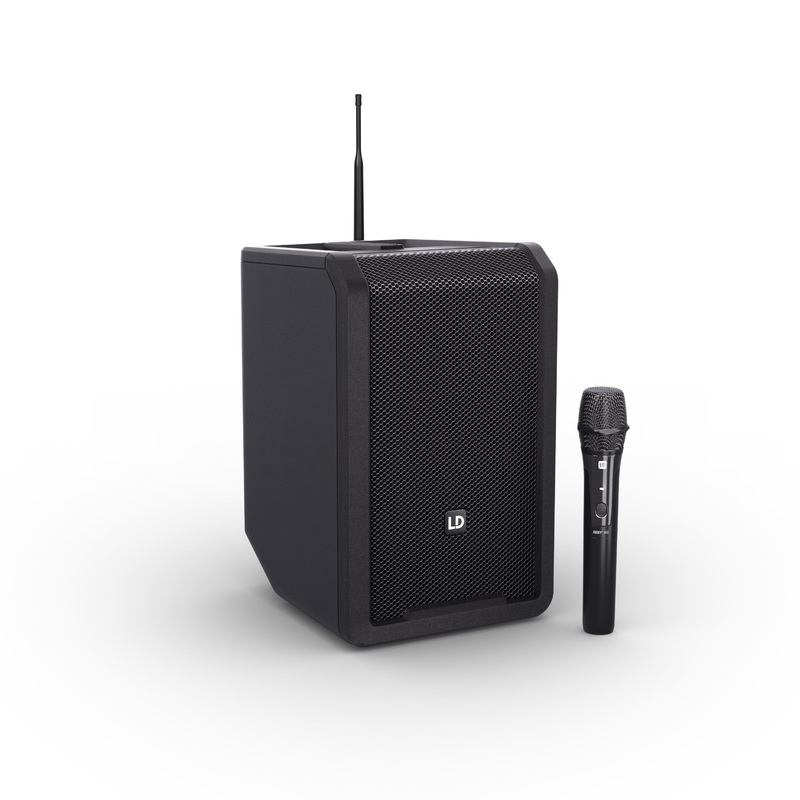 LD Systems ANNY 8 HHD B4.7 Portable Battery-Powered Bluetooth PA Loudspeaker (Stage Black) – 8″