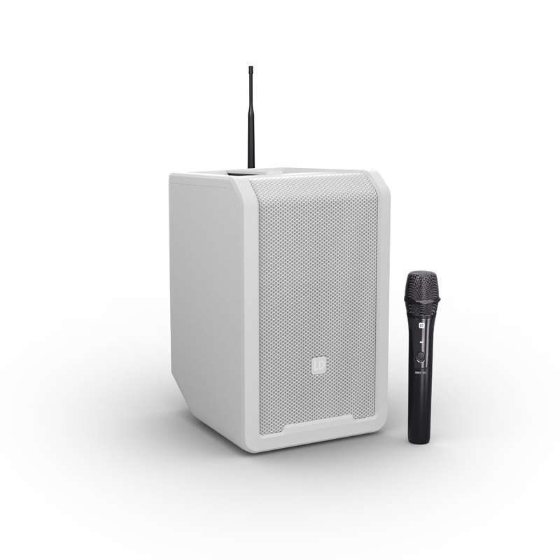 LD Systems ANNY 8 HHD B4.7 W Portable Battery-Powered Bluetooth PA Loudspeaker (Pure White) – 8″