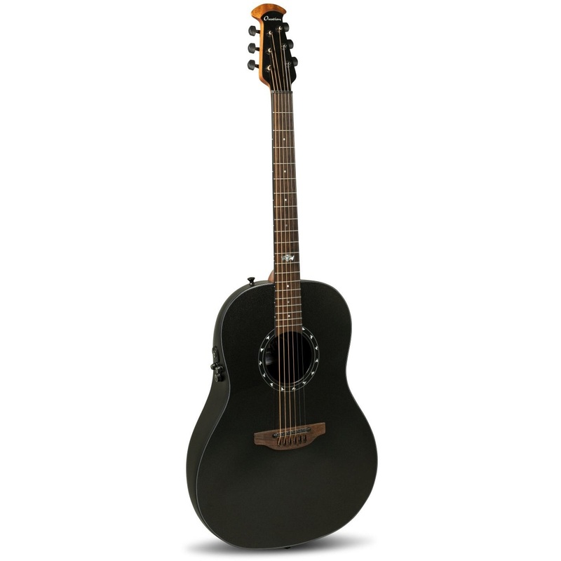 Ovation 1516PBM-G Ultra Series Acoustic Electric Guitar (Pitch Black Metallic)