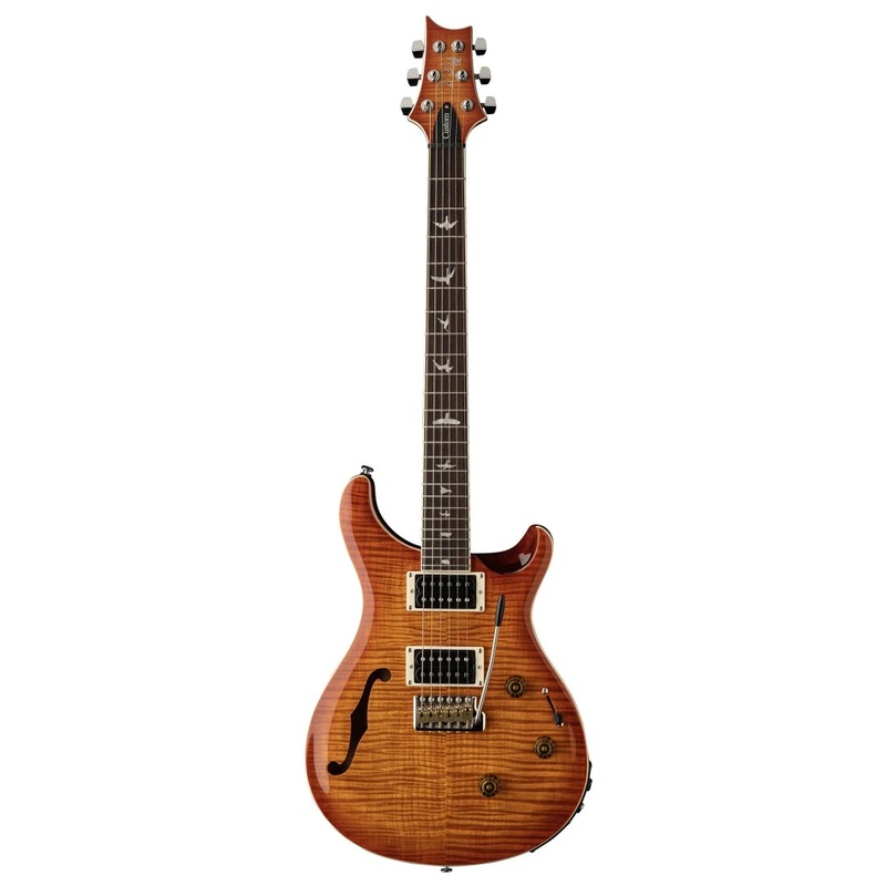 PRS SE CUSTOM 24 Semi-Hollow Piezo Electric Guitar (Vintage Sunburst)