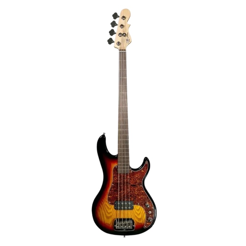 G&L TRIBUTE Series Fretless Electric Bass Guitar (3-Tone Sunburst)