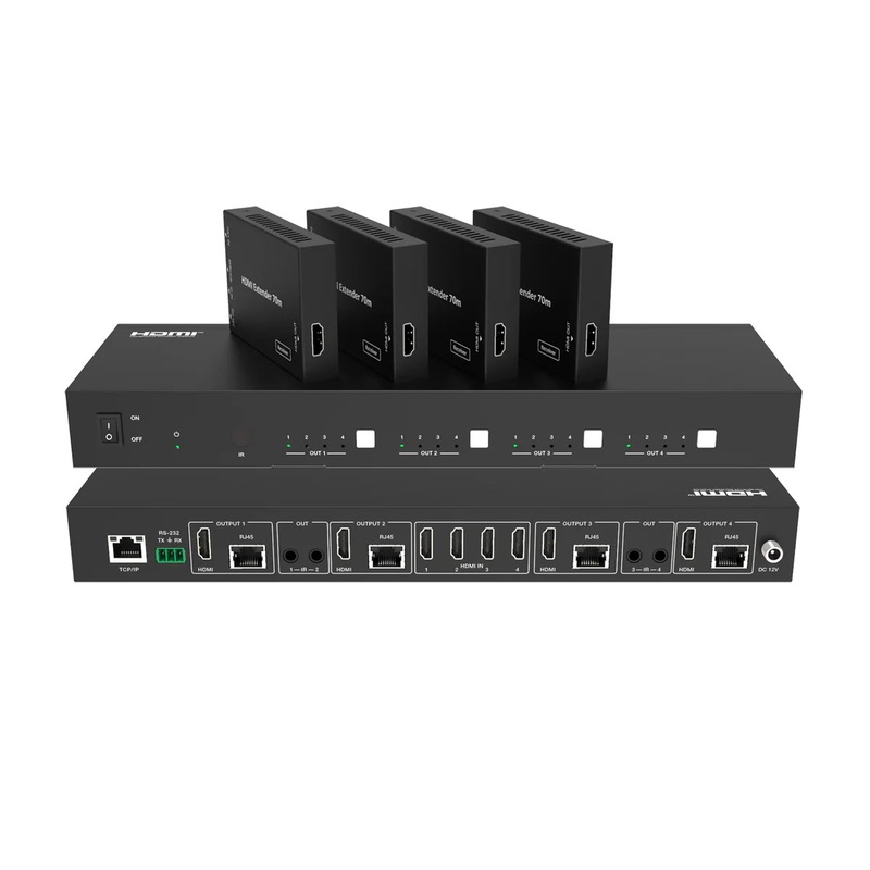 DVDO Matrix-44-CAT 4K 4×4 HDMI Matrix Switcher with Mirrored Category Outputs