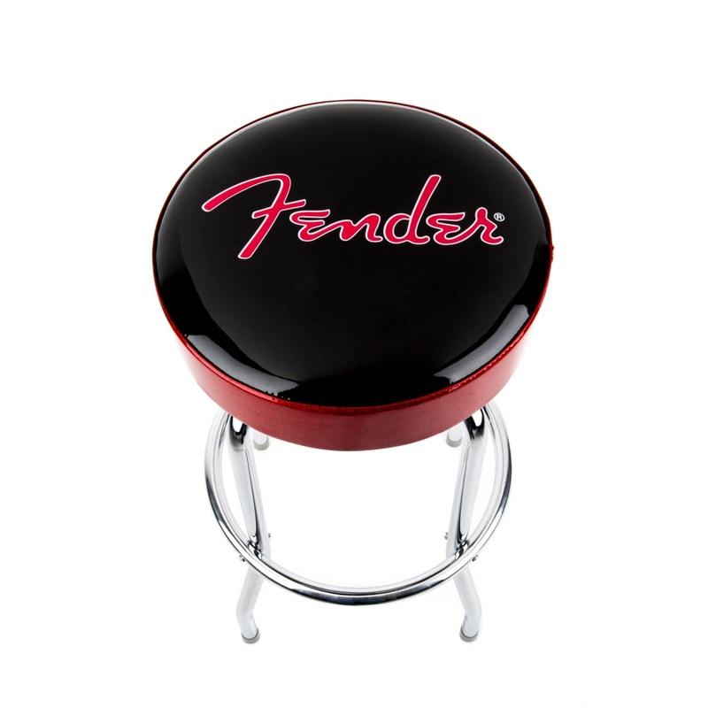 Fender Logo Barstool (Red Sparkle) – 30″