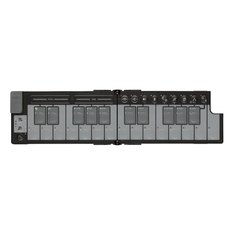 Korg NANOKEYFDBK Foldable Pocket Size MIDI Keyboard (Black)