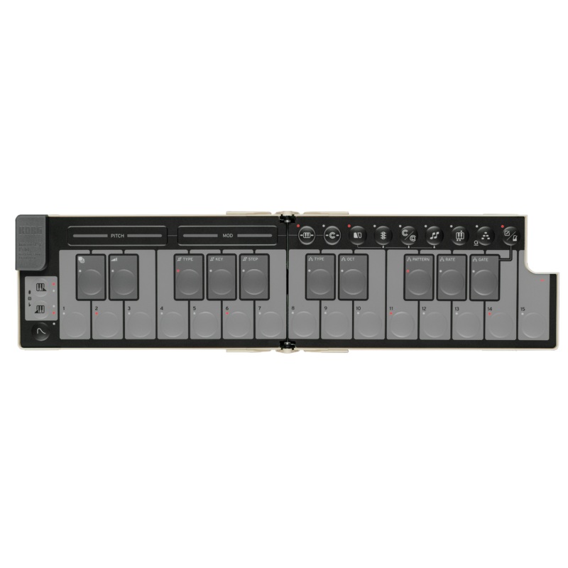 Korg NANOKEYFDSB Foldable Pocket Size MIDI Keyboard (Sand Beige)