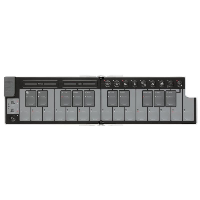 Korg NANOKEYFDWH Foldable Pocket Size MIDI Keyboard (White)