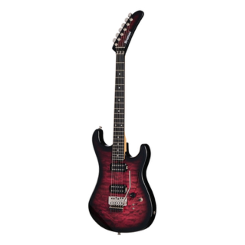 Kramer 84 HH QUILT Electric Guitar (Magenta Burst)