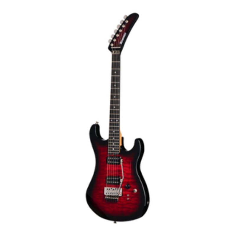 Kramer 84 HH QUILT Electric Guitar (Red Burst)