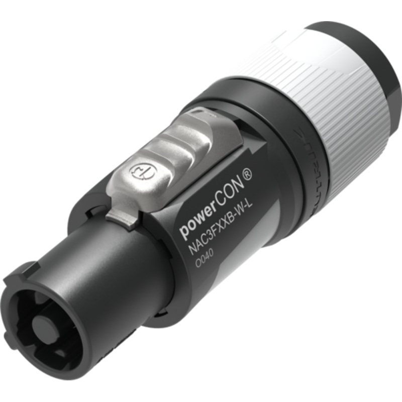 Neutrik NAC3FXXB-W-L PowerCON Lockable Power Connector (Gray)