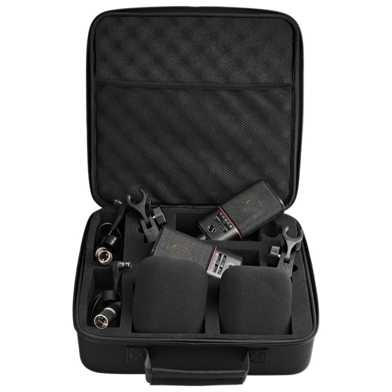 Austrian Audio OC818 BLACK DUAL SET GO Multi-pattern Large-diaphragm Condenser Microphone Pair Set (Black)
