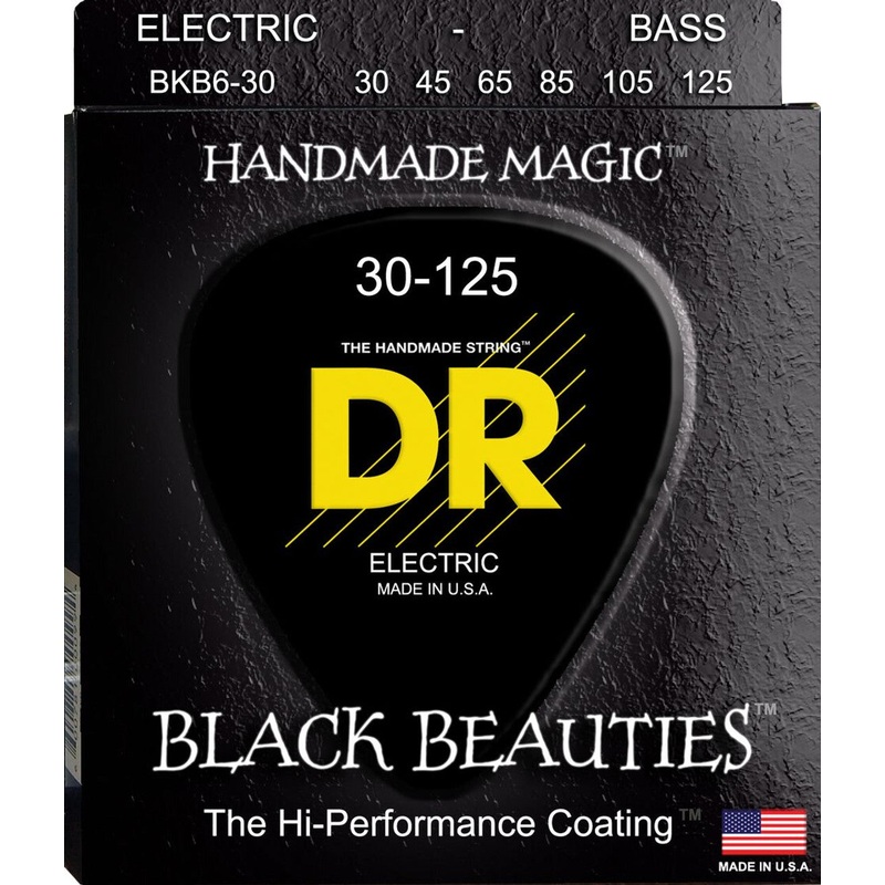 DR Handmade Strings BKB6-30 6 Electric Bass Guitar Strings Medium – 30-125