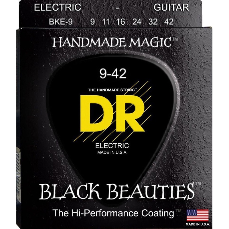 DR Handmade Strings BKE-9 Electric Guitar Strings Lite-Tite – 9-42