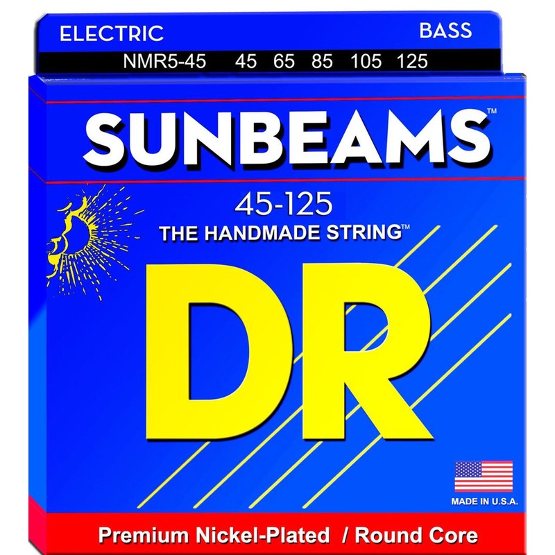 DR Handmade Strings NMR5-45 5 Electric Bass Guitar Strings Medium – 45-125