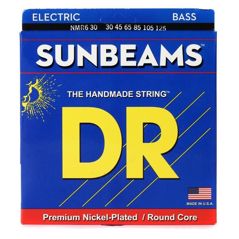 DR Handmade Strings NMR6-30 6 Electric Bass Guitar Strings Medium – 30-125