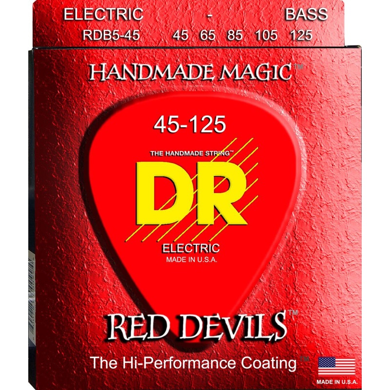 DR Handmade Strings RDB5-45 5 Electric Bass Strings Medium – 45-125