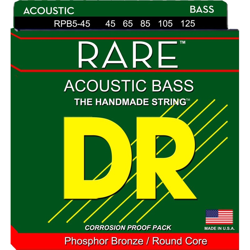 DR Handmade Strings RPB5-45 5 Acoustic Bass Strings Medium – 45-125