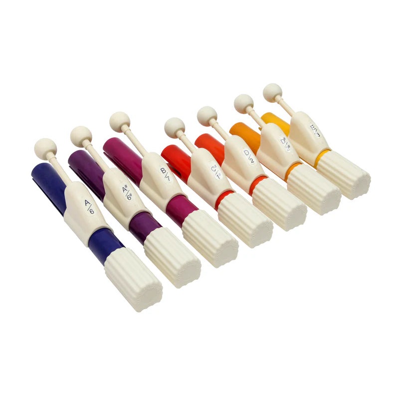 Rhythm Band CNC7 CHROMA-NOTES 7-Note Expanded Range Student Hand Chimes Set
