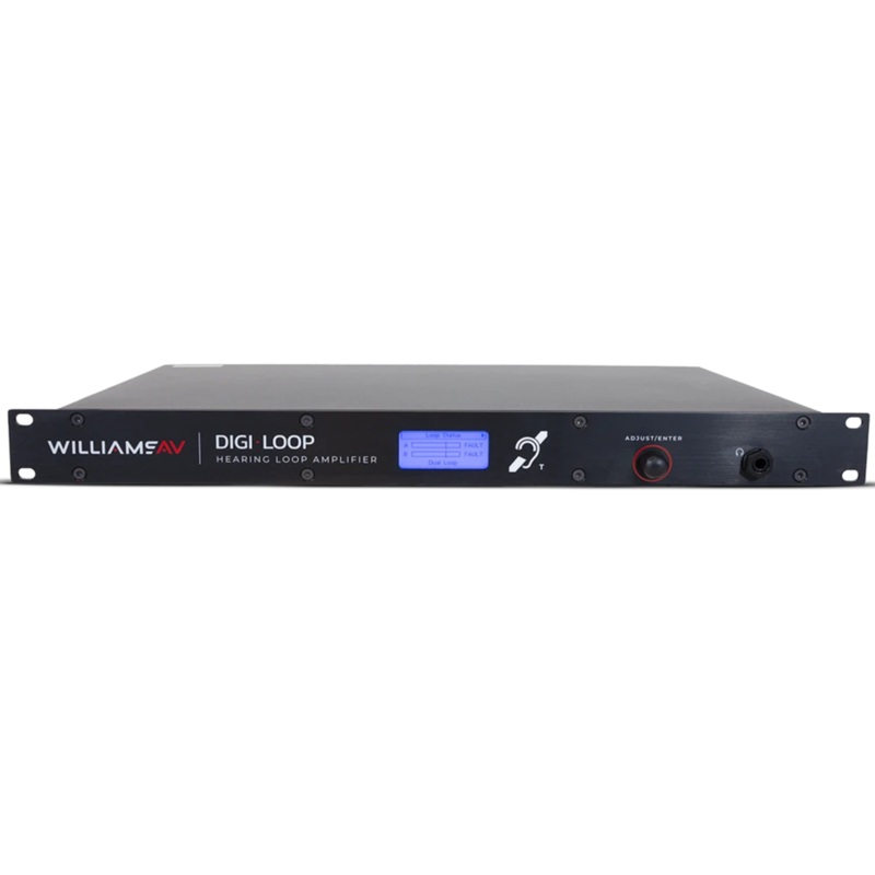 Williams AV DL207 NET D Medium Area Dual Channel Hearing Loop Dante Amplifier