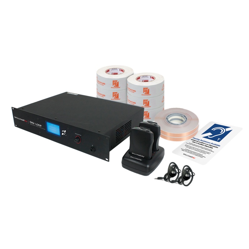 Williams AV DL210 SYS 2 2.0 D Large Area Dual Channel Hearing Loop Dante System with Flat Wire
