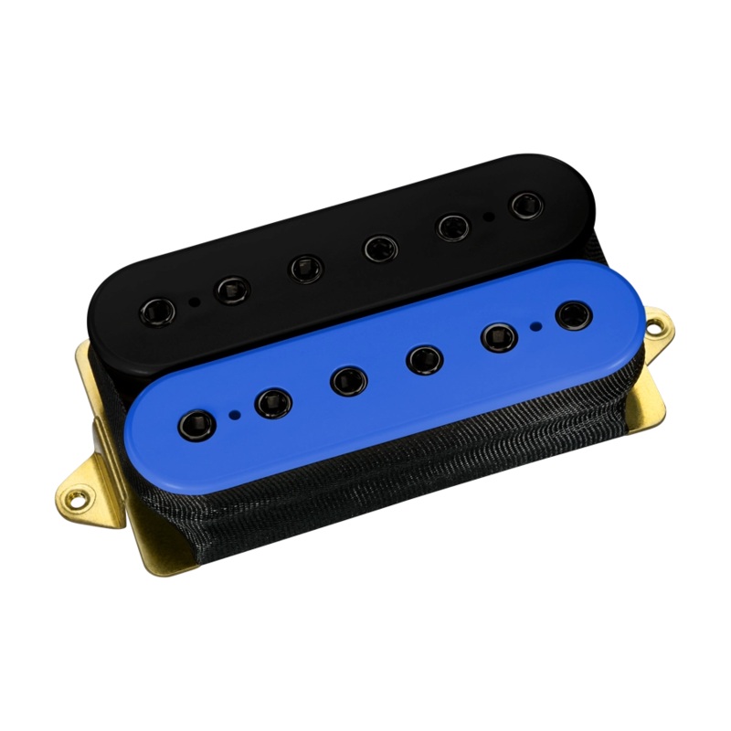 DiMarzio DP104F Super 2 F-Spaced Humbucker Pickup (Black & Blue With Black Poles)