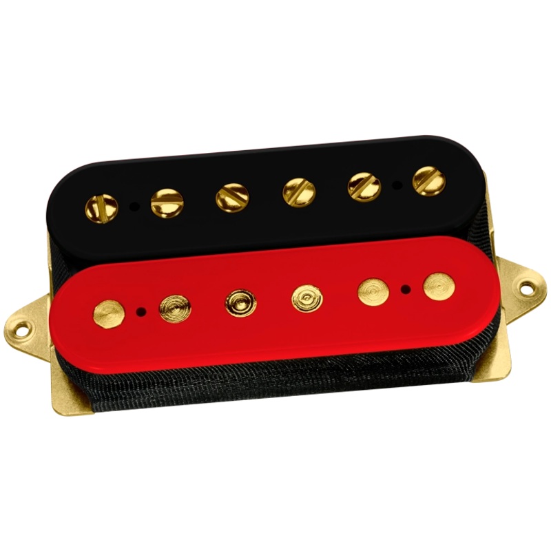 DiMarzio DP155 The Tone Zone Bridge Humbucker Pickup (Black/Red With Gold Poles)