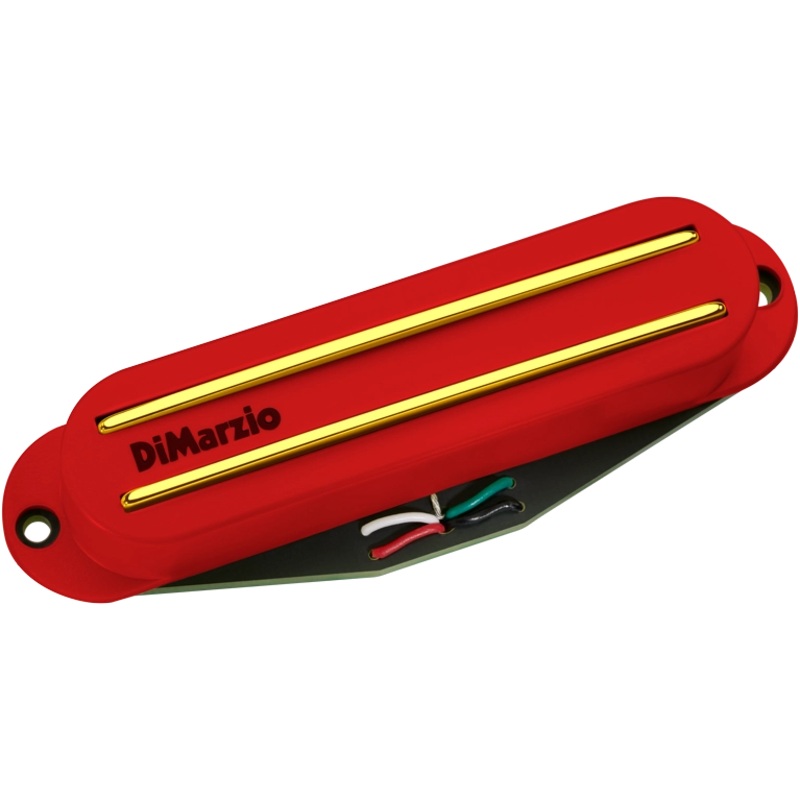 DiMarzio DP184 The Chopper Strat Pickup (Red With Gold Poles)