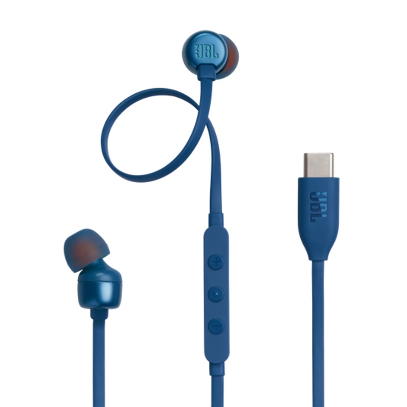 JBL TUNE 310C Wired USB-C Earbuds (Blue)