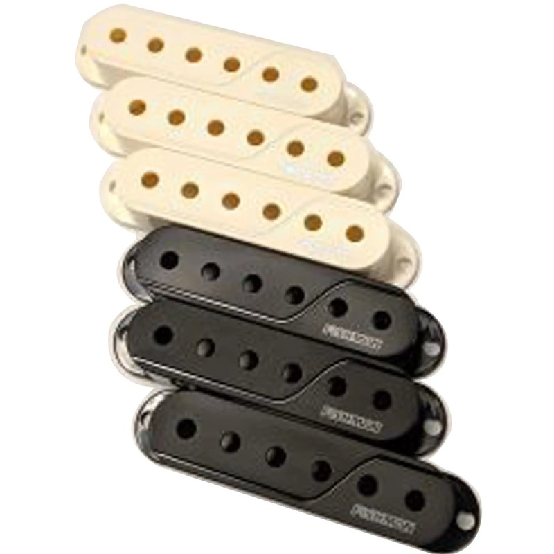 Fishman ACC-FLU-SWC Single Width Cover Set (Black, Vintage White)