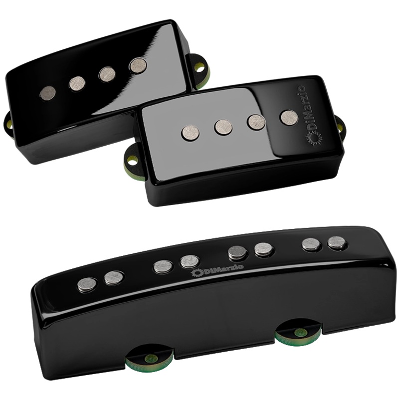 DiMarzio DP306 Sixties PJ Pair Bass Pickup (Gloss Black Cover)